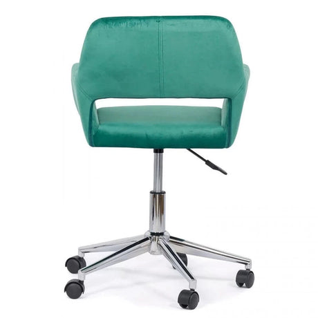 Scaun birou catifea buretat cadru cromat reglabil OFF380 Aero Retro
