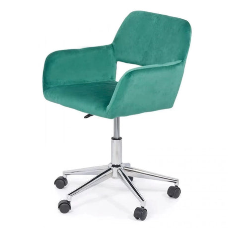 Scaun birou catifea buretat cadru cromat reglabil OFF380 Aero Retro