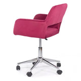 Scaun birou catifea buretat cadru cromat reglabil OFF380 Aero Retro