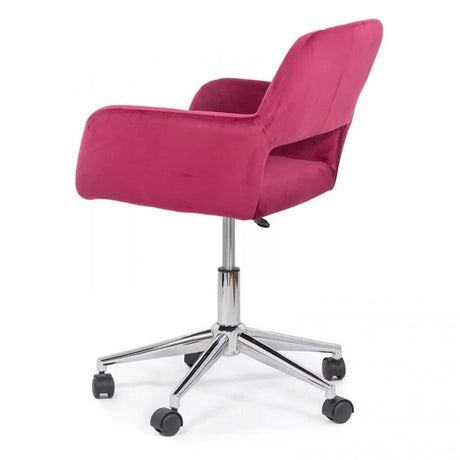 Scaun birou catifea buretat cadru cromat reglabil OFF380 Aero Retro