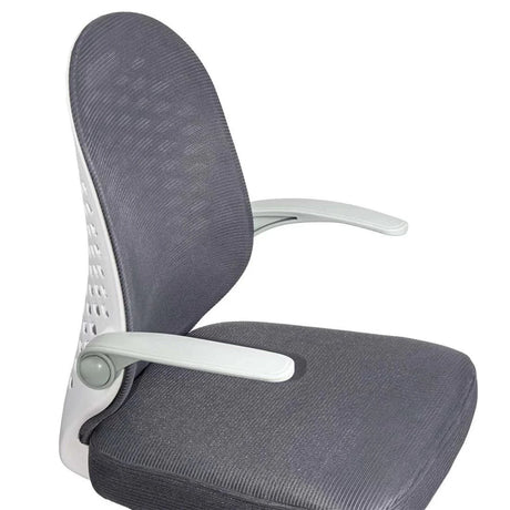 Scaun birou compact stofa sezut buretat brate rabatabile OFF330 Belle GRI INCHIS
