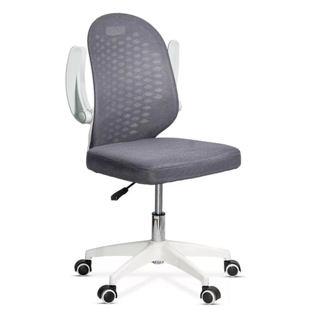 Scaun birou compact stofa sezut buretat brate rabatabile OFF330 Belle GRI INCHIS