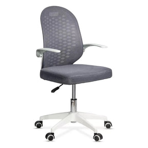 Scaun birou compact stofa sezut buretat brate rabatabile OFF330 Belle GRI INCHIS