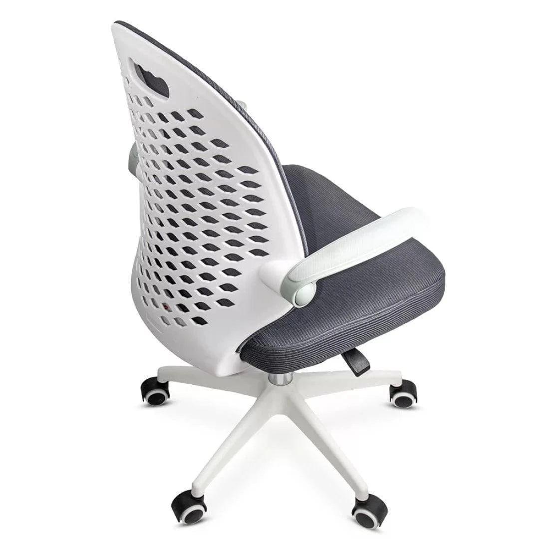 Scaun birou compact stofa sezut buretat brate rabatabile OFF330 Belle GRI INCHIS