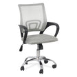 Scaun birou compact stofa sezut buretat spatar plasa OFF619 Aero Office GRI DESCHIS