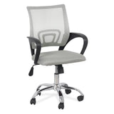 Scaun birou compact stofa sezut buretat spatar plasa OFF619 Aero Office GRI DESCHIS