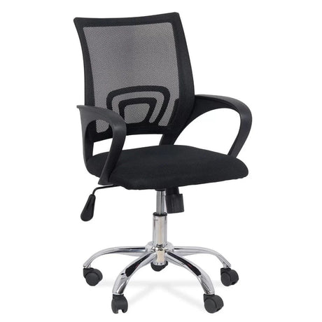 Scaun birou compact stofa sezut buretat spatar plasa OFF619 Aero Office NEGRU