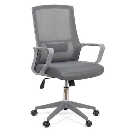 Scaun birou compact stofa sezut buretat spatar plasa OFF631 Pro Lab GRI INCHIS