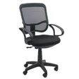 Scaun birou compact stofa sezut buretat spatar plasa OFF705 Aero Sky NEGRU