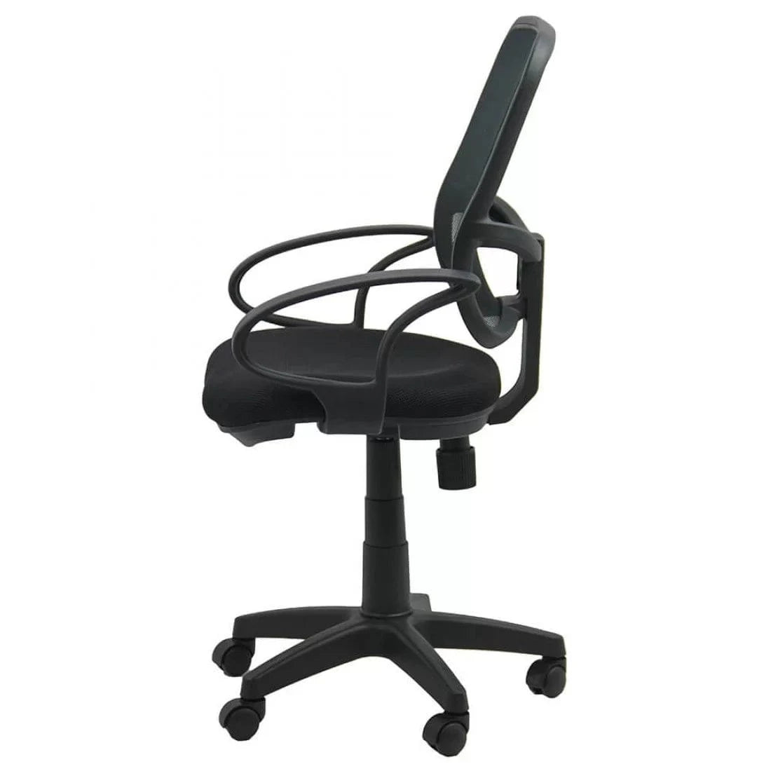 Scaun birou compact stofa sezut buretat spatar plasa OFF705 Aero Sky NEGRU