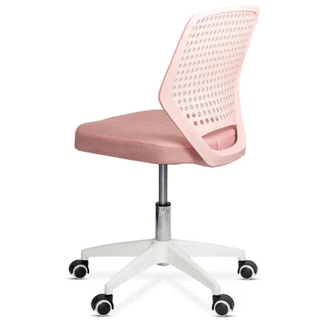 Scaun birou compact stofa sezut buretat spatar plastic OFF329 Smartis ROZ