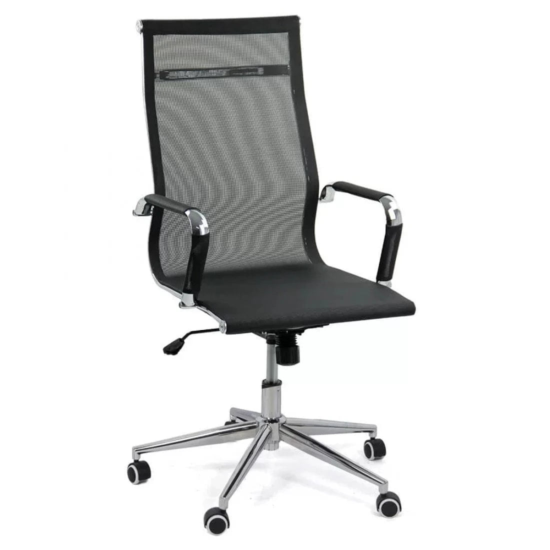 Scaun birou directorial panza cadru cromat ajustabil OFF803 Aero Business NEGRU