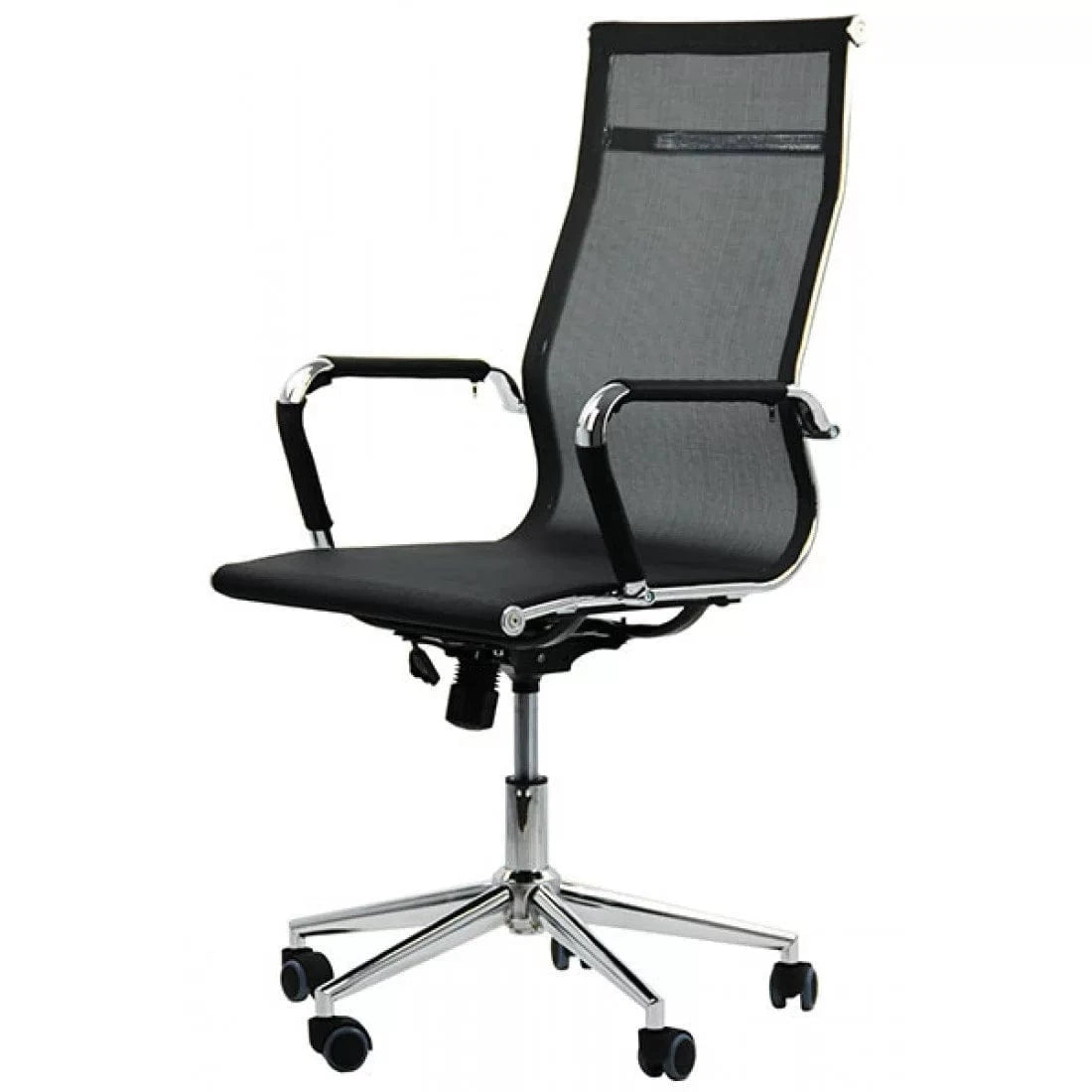Scaun birou directorial panza cadru cromat ajustabil OFF803 Aero Business NEGRU