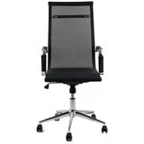 Scaun birou directorial panza cadru cromat ajustabil OFF803 Aero Business NEGRU