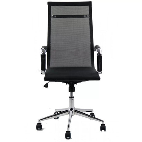 Scaun birou directorial panza cadru cromat ajustabil OFF803 Aero Business NEGRU