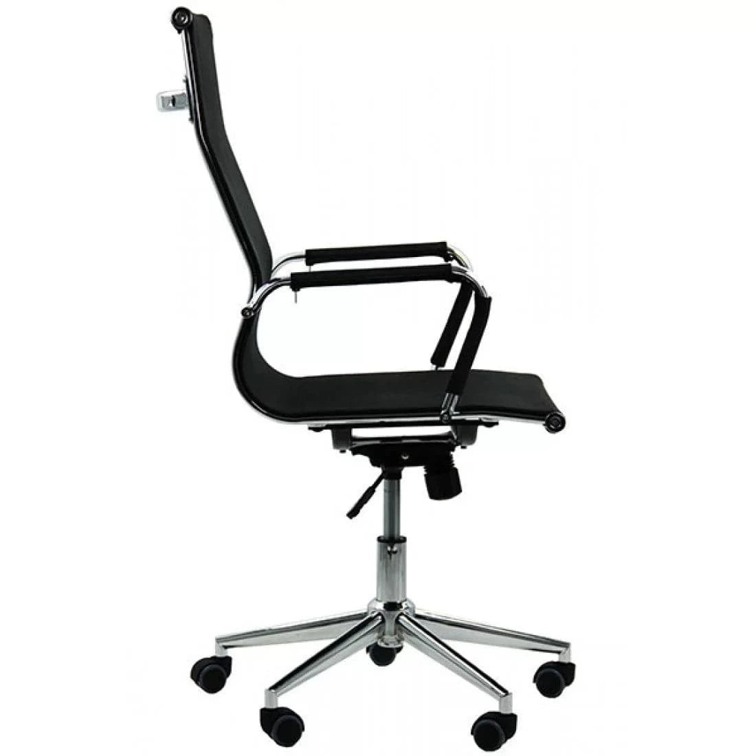 Scaun birou directorial panza cadru cromat ajustabil OFF803 Aero Business NEGRU