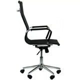 Scaun birou directorial panza cadru cromat ajustabil OFF803 Aero Business NEGRU