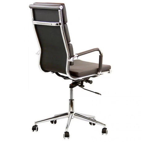 Scaun birou directorial piele cadru cromat ajustabil OFF808 Exchange
