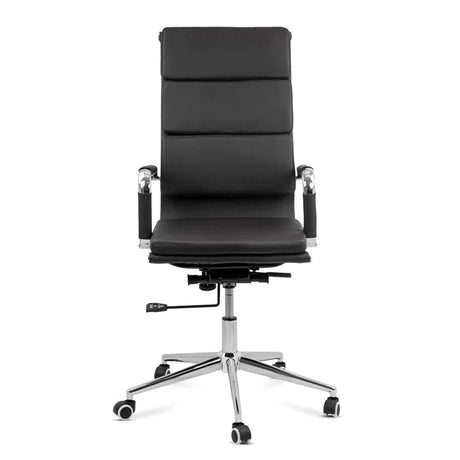 Scaun birou directorial piele cadru cromat ajustabil OFF808 Exchange