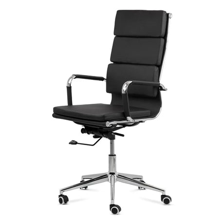 Scaun birou directorial piele cadru cromat ajustabil OFF808 Exchange