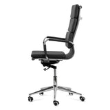Scaun birou directorial piele cadru cromat ajustabil OFF808 Exchange