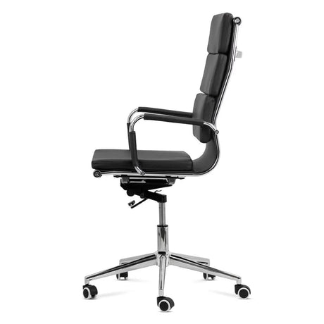 Scaun birou directorial piele cadru cromat ajustabil OFF808 Exchange