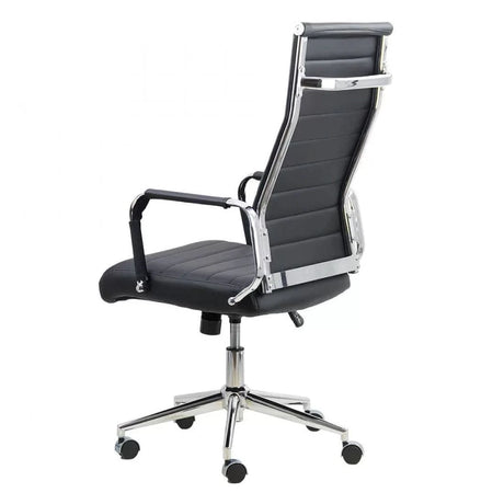 Scaun birou directorial piele slim sezut buretat OFF937 Titanium Pro