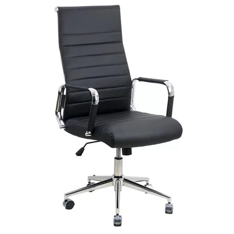 Scaun birou directorial piele slim sezut buretat OFF937 Titanium Pro