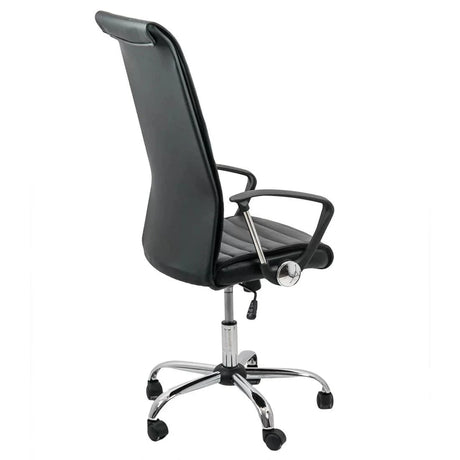 Scaun birou directorial piele spatar inalt mecanism balans OFF903 Highrise NEGRU