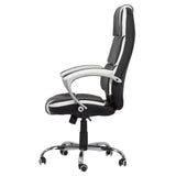 Scaun birou piele capitonat mecanism balans OFF357 Activity Max NEGRU