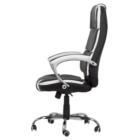 Scaun birou piele capitonat mecanism balans OFF357 Activity Max NEGRU