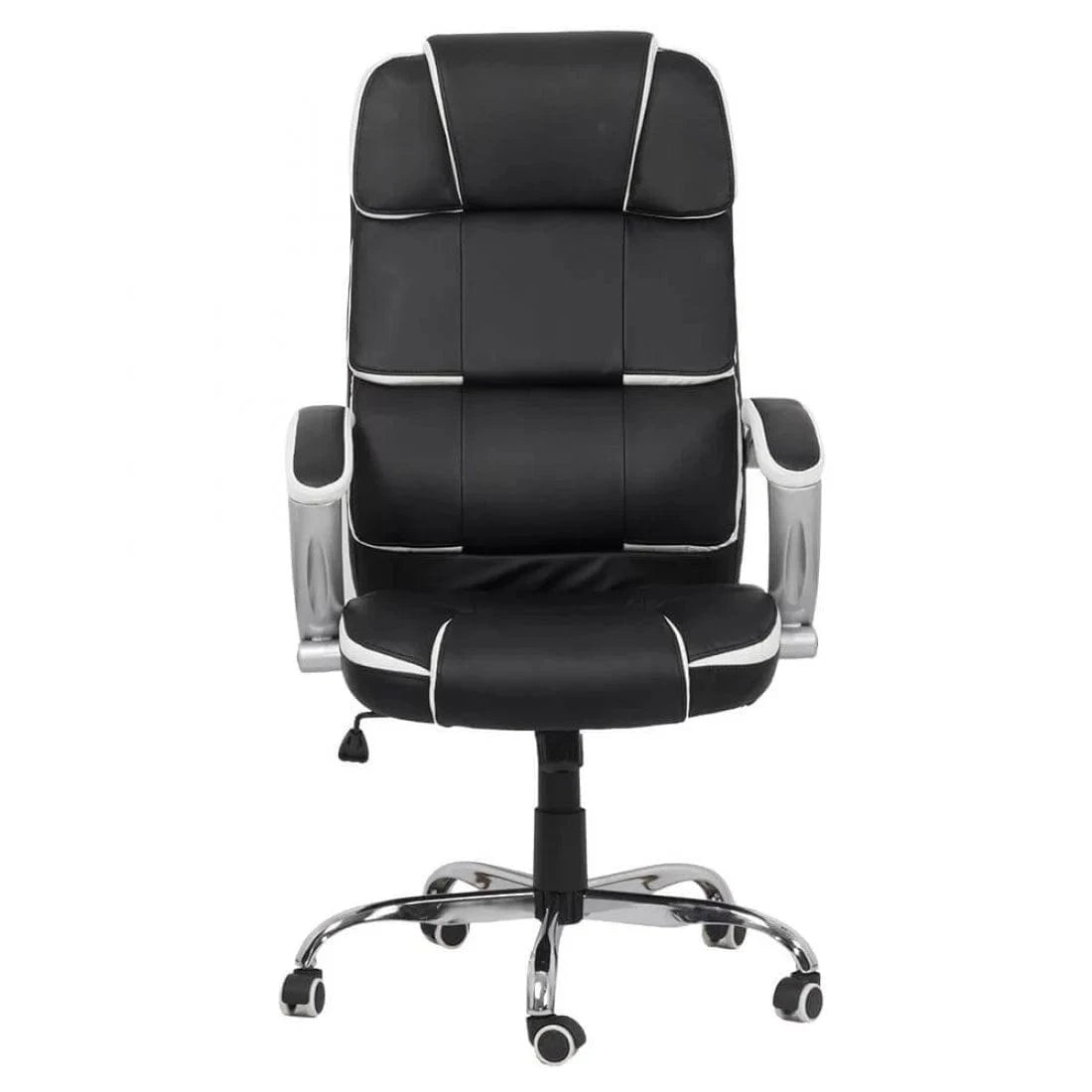 Scaun birou piele capitonat mecanism balans OFF357 Activity Max NEGRU