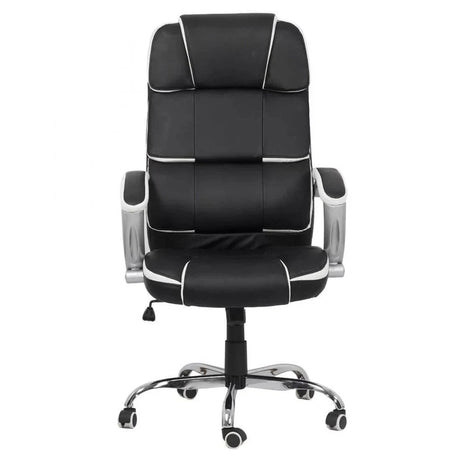 Scaun birou piele capitonat mecanism balans OFF357 Activity Max NEGRU