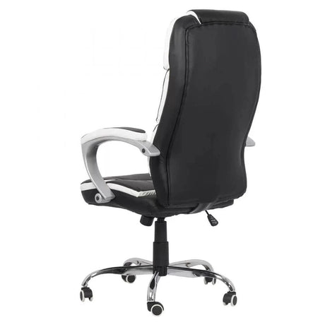 Scaun birou piele capitonat mecanism balans OFF357 Activity Max NEGRU