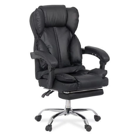 Scaun birou piele perne relaxare OFF415 Relax Joy NEGRU