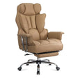 Scaun birou piele relaxare cadru otel 150 kg OFF413 Roy BEJ