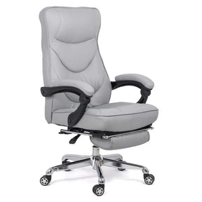 Scaun birou piele relaxare rabatabil 145 grade OFF423 Natural Relax GRI DESCHIS