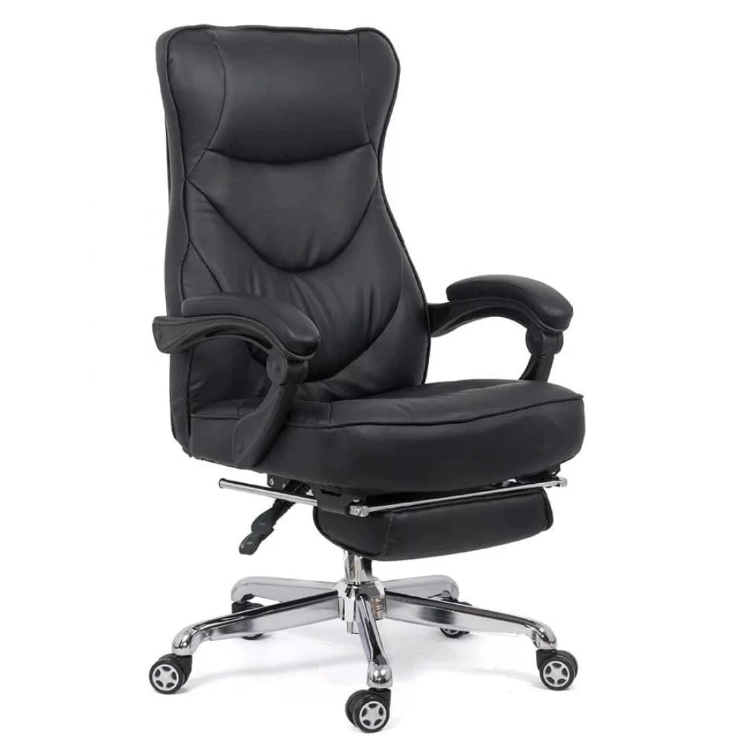 Scaun birou piele relaxare rabatabil 145 grade OFF423 Natural Relax NEGRU