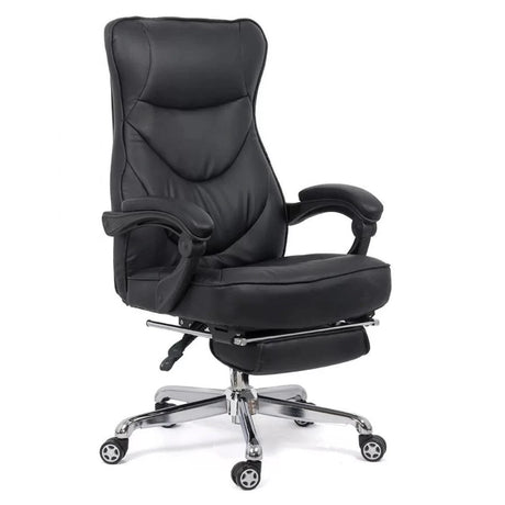 Scaun birou piele relaxare rabatabil 145 grade OFF423 Natural Relax NEGRU
