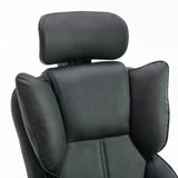 Scaun birou relaxare piele rabatabil cadru otel OFF4151 Oak