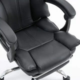 Scaun birou relaxare piele rabatabil cadru otel OFF4151 Oak