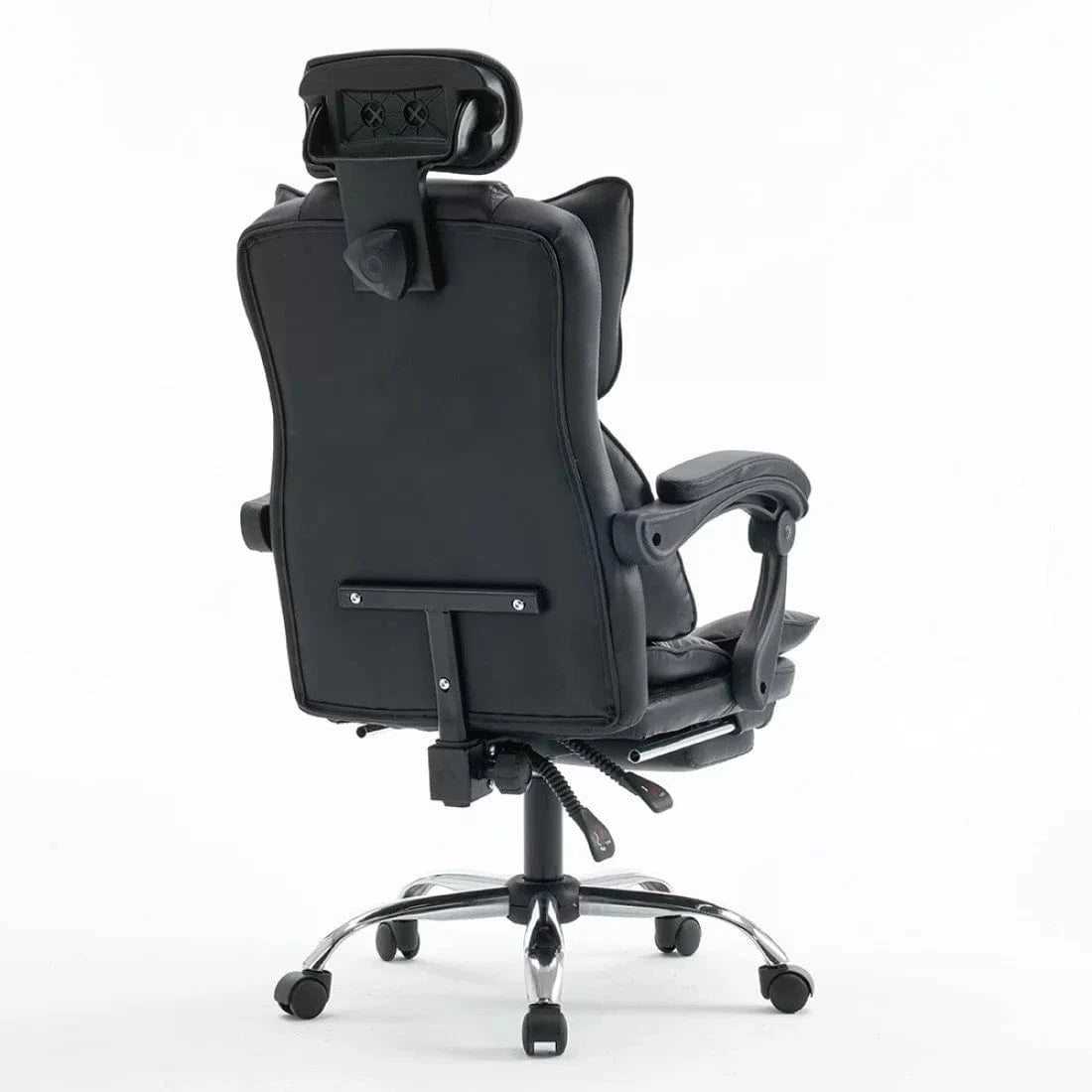 Scaun birou relaxare piele rabatabil cadru otel OFF4151 Oak