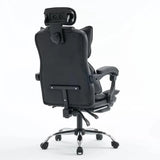Scaun birou relaxare piele rabatabil cadru otel OFF4151 Oak