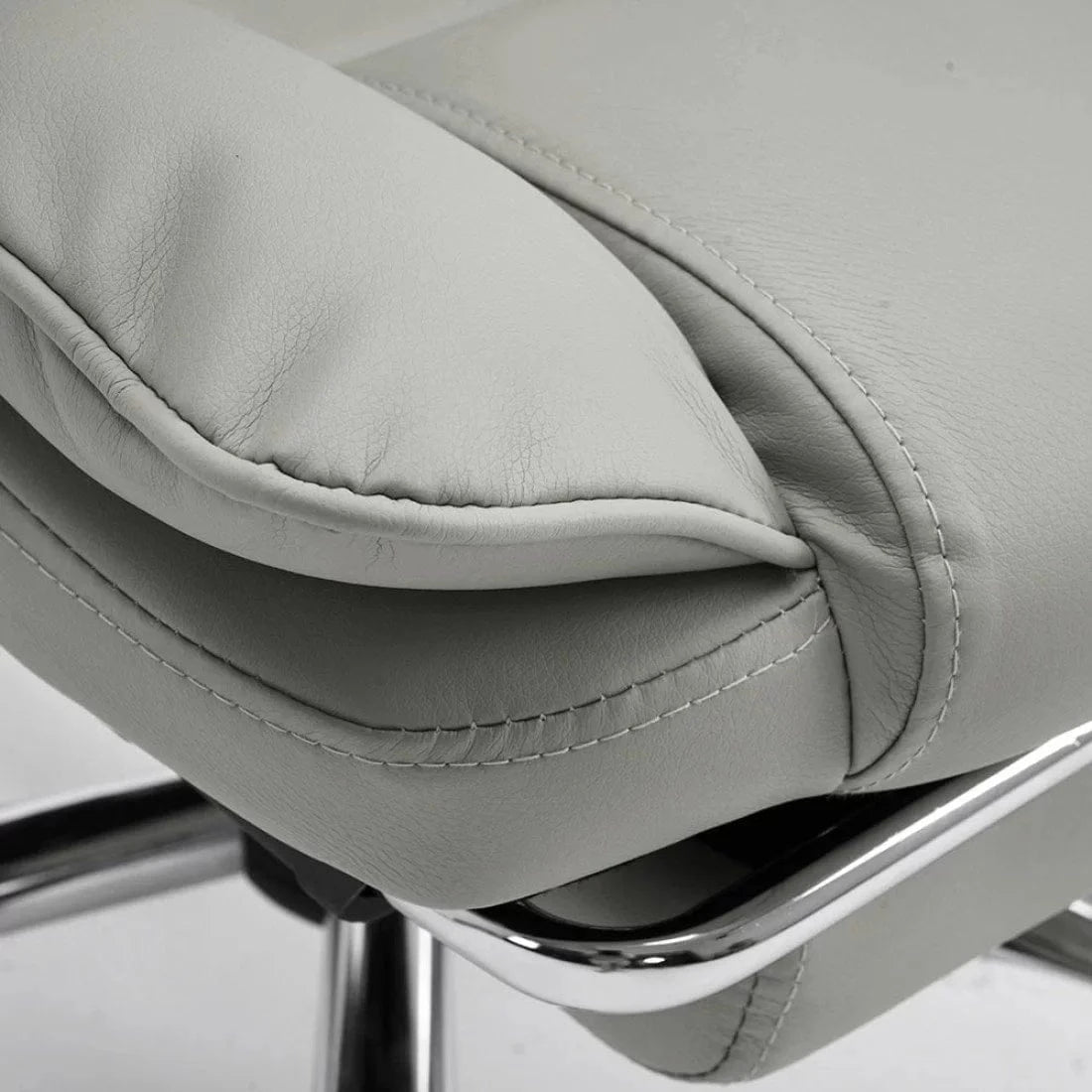 Scaun birou relaxare piele rabatabil cadru otel OFF4151 Oak