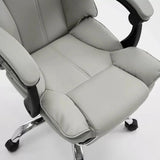 Scaun birou relaxare piele rabatabil cadru otel OFF4151 Oak