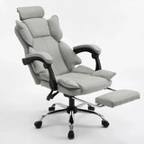 Scaun birou relaxare piele rabatabil cadru otel OFF4151 Oak