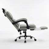 Scaun birou relaxare piele rabatabil cadru otel OFF4151 Oak