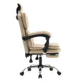 Scaun birou relaxare piele rabatabil cadru otel OFF4151 Oak