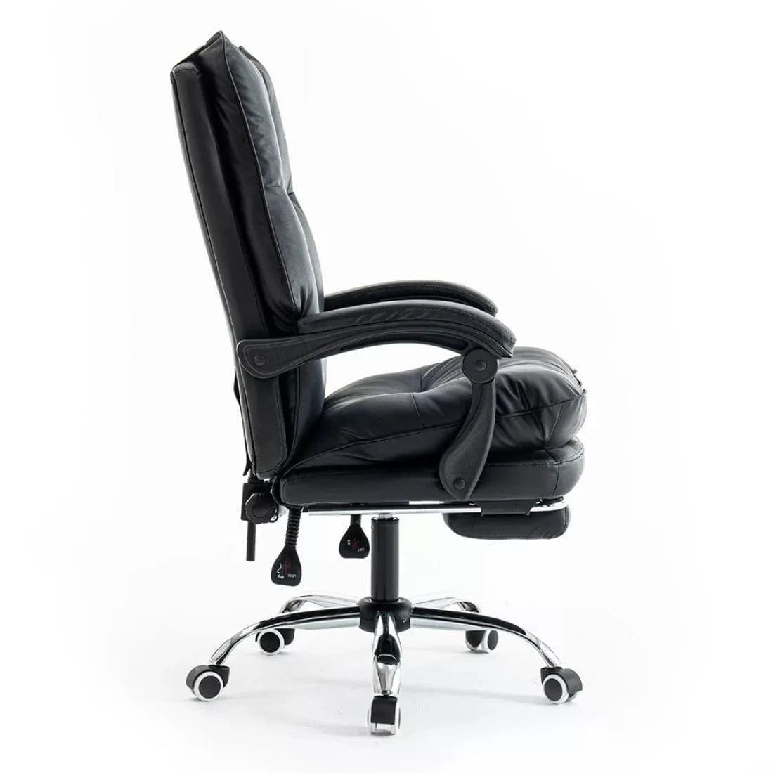 Scaun birou relaxare rabatabil 135 grade piele OFF417 Elada NEGRU