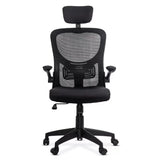 Scaun birou stofa sezut buretat spatar plasa brate rabatabile OFF635 Aero Biz NEGRU